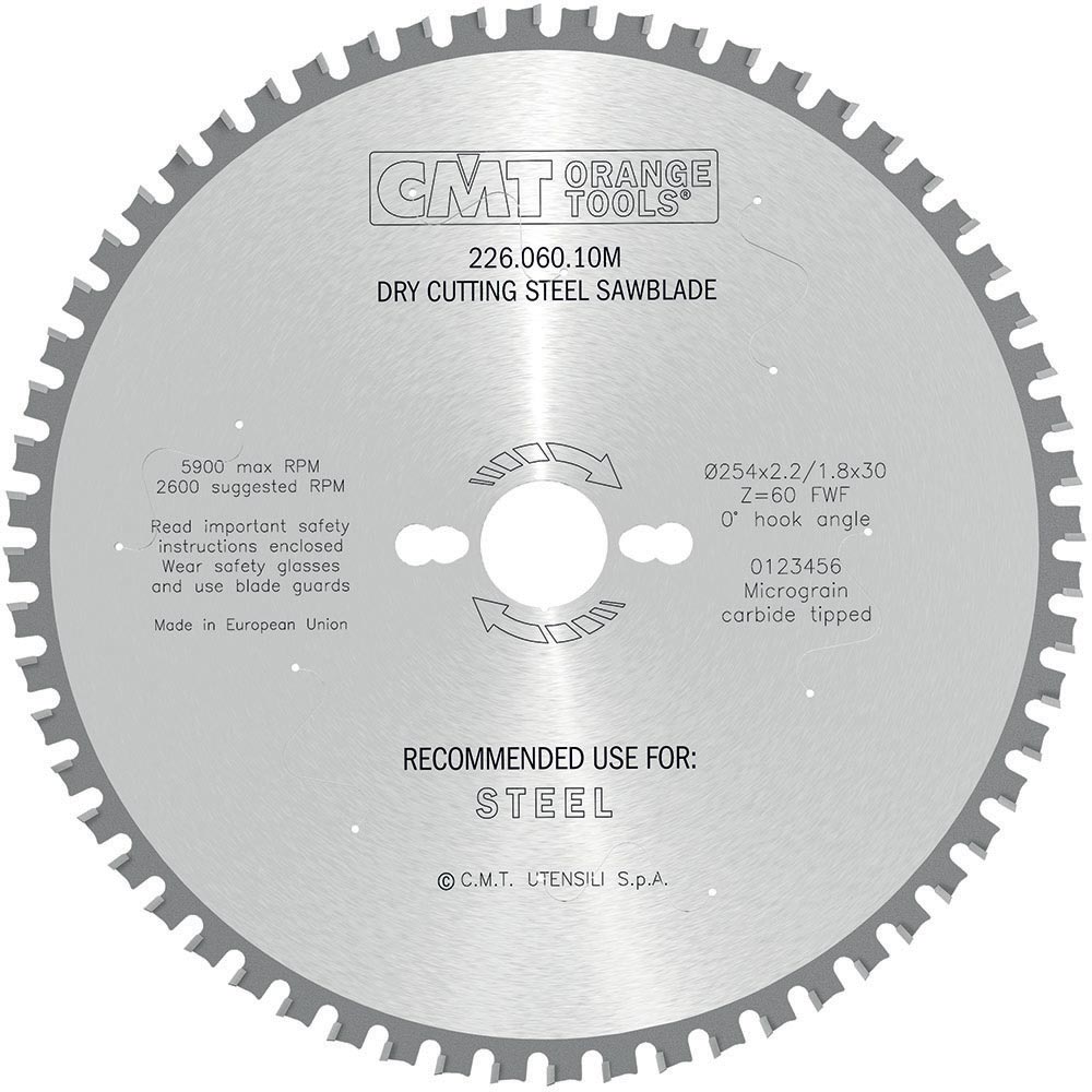 Sagarblað 254x15,8 Z60 Dry cutter steel