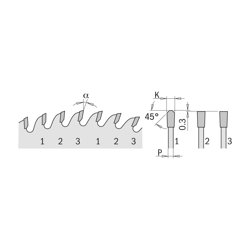 Sagarblað 350x30 Z108 FFT 10° 3,2/2,2EXT