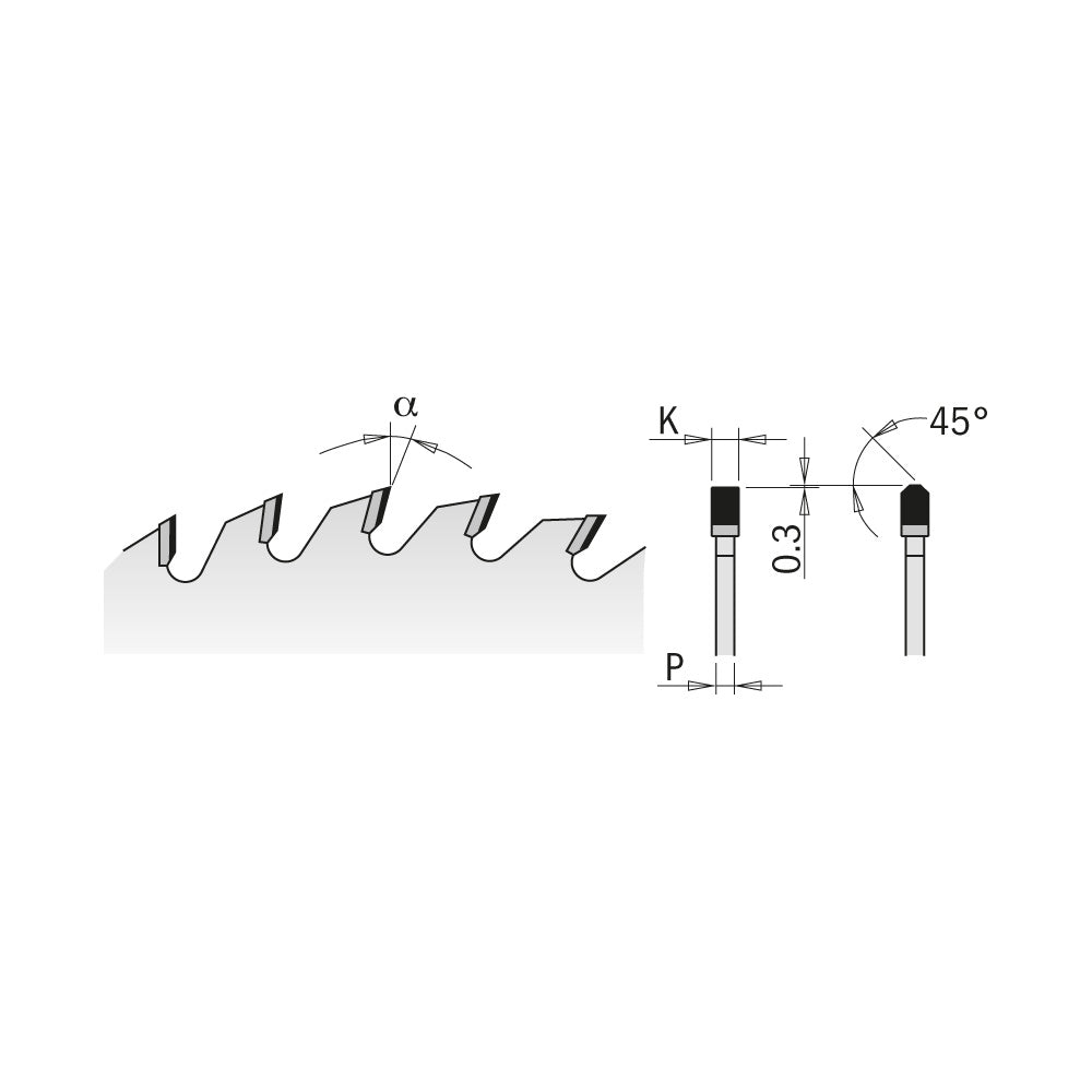 Sagarblað 250x30 Z48 3,2 TCG 10° Demant