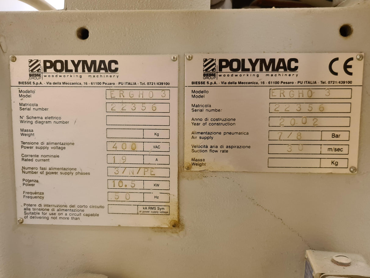 Kantlímingarvél Biesse Polymac