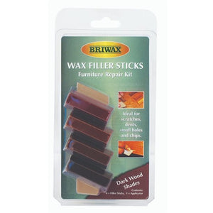 Briwax wax filler sticks dark wood