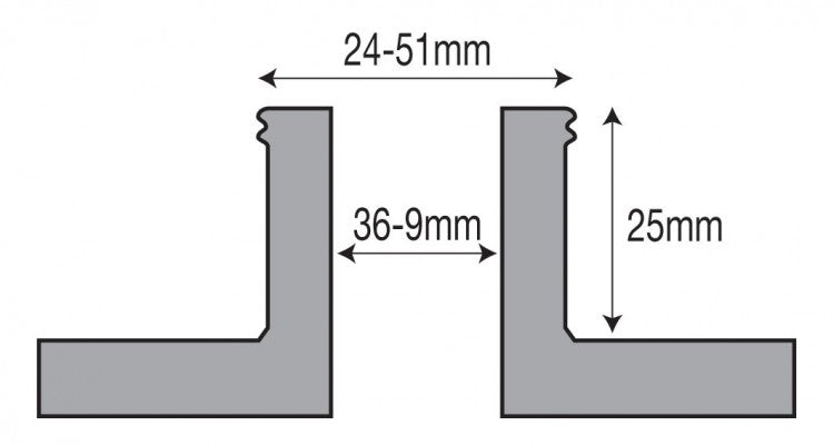 Nexus Pin jaw 24-51mm outside x 25mm