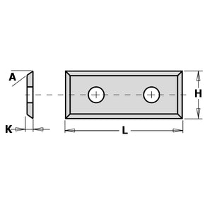 Hnífur í Skiptitönn 49,5x9x1,5mm