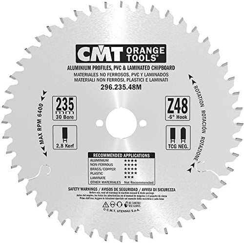 Brzeszczot 235x30 Z48 TCG 2,8 -6° Aluminium drobne