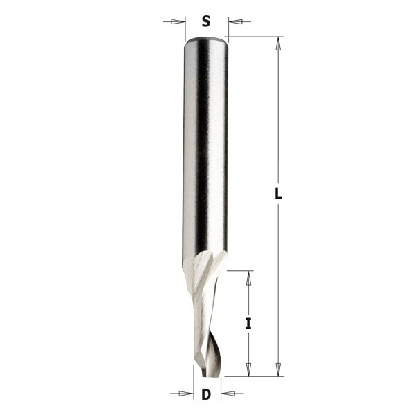 Fræsitönn Upcut spiral Ál S8 D8x40x100mm