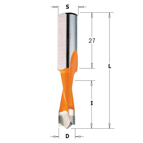Dowel Drill D=5x57,5mm S=10 LH