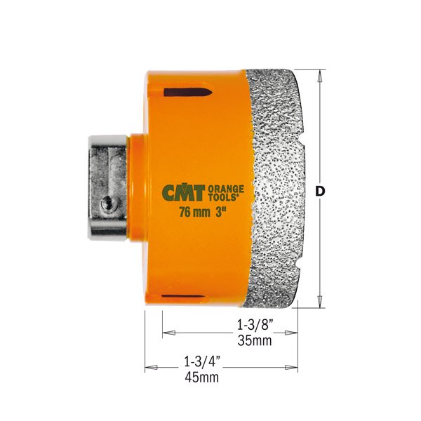 Dósabor fyrir flísar 055 mm