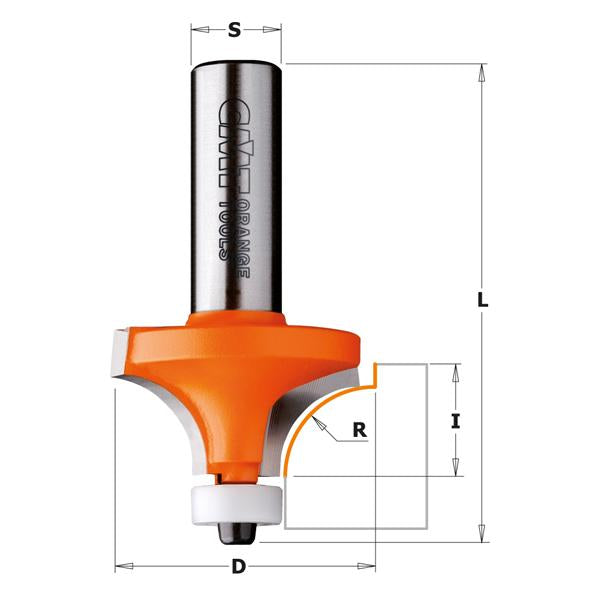 Fræsitönn S=8mm 16,7mm  R2