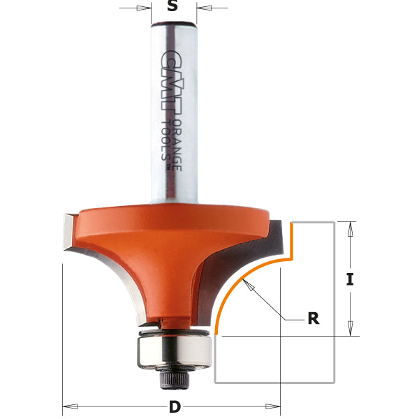 Milling tooth S=8mm r8 28.6/12.7 bearings 