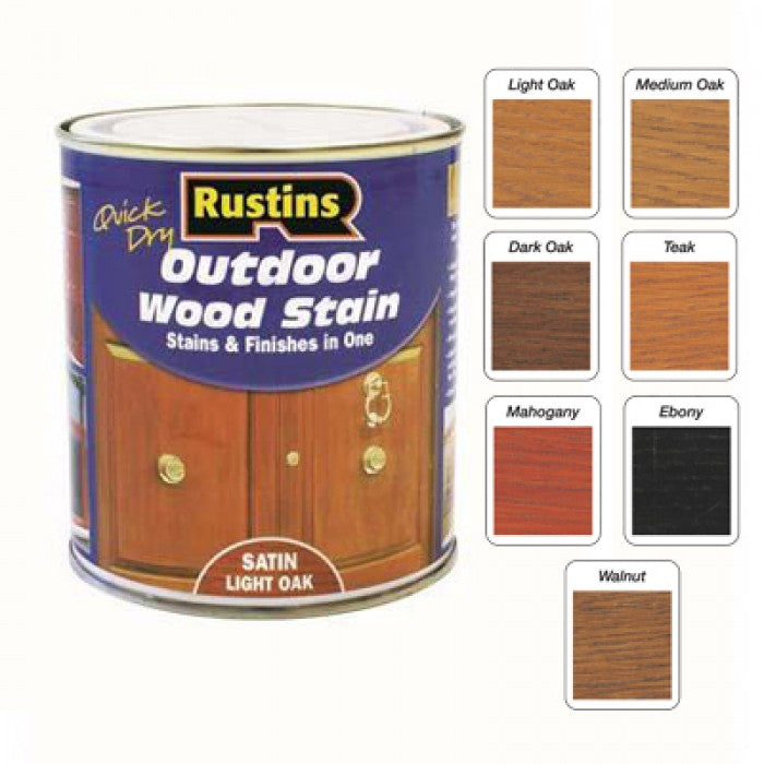 Rustins woodstain satin ebony 1ltr