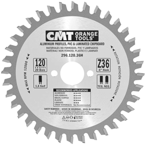Sagarblað 120/20 Z36 TCG 1,8 -6° Ál fíns