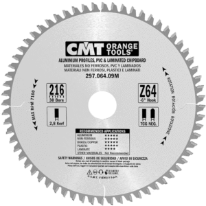 Sagarblað 216x30 Z64 Ál og spónlagt