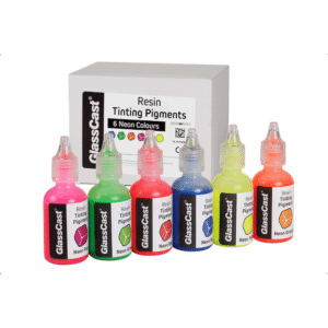 Resin tært Neon litasett  6st í pakka