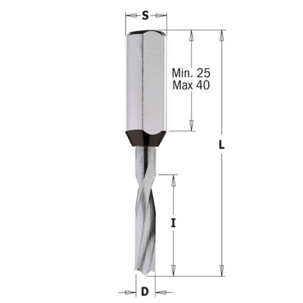 Dowel Drill Bit D=3x18x57,5