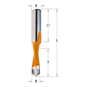 Dowel Drill Bit D=5x27x57,5mm S=10 LH