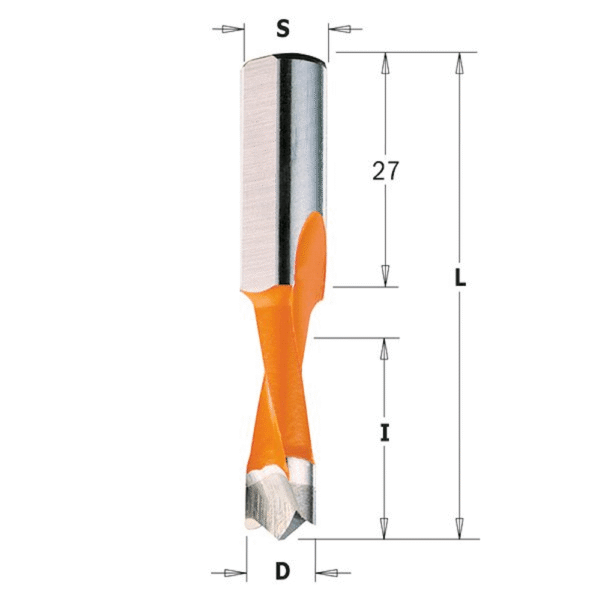 Dowel Drill D=5x57,5mm S=10 LH