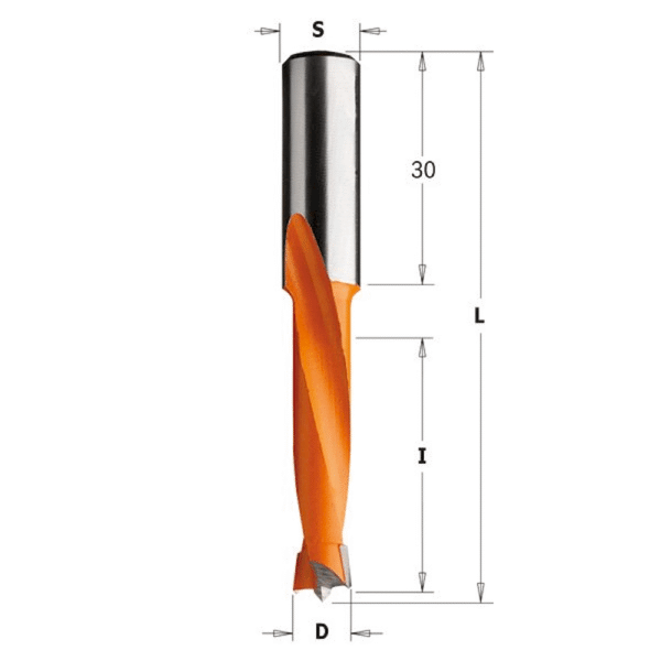 CMT Dowel Drill TCT D=8x70mm  RH