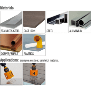 Dósabor fyrir stál 016 mm 1