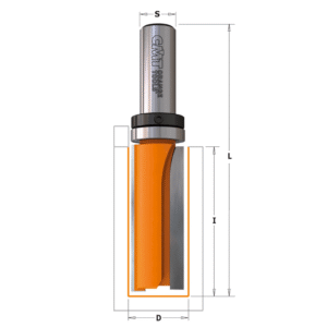 Fræsitönn lega á legg S6 D15x31,7x66,5mm