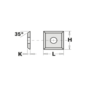 Hnífur í Skiptitönn 12x12x1,5mm 3