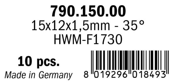 Skiptihnífur í  15x12x1,5mm