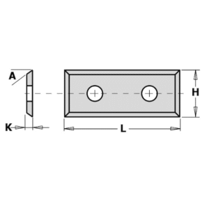 Hnífur í Skiptitönn 49,5x9x1,5mm