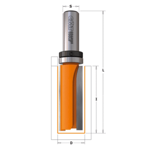 Fræsitönn lega á legg S1/4" D15,8x31,7x7