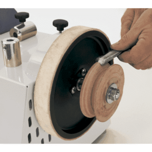 Scheppach formað leðurhjól á brýnsluvél