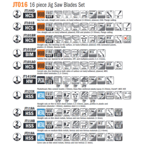 Stingsagarblöð sett 16stk