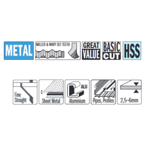 Stingsagarblöð 5st basic f málma 2,5-6mm