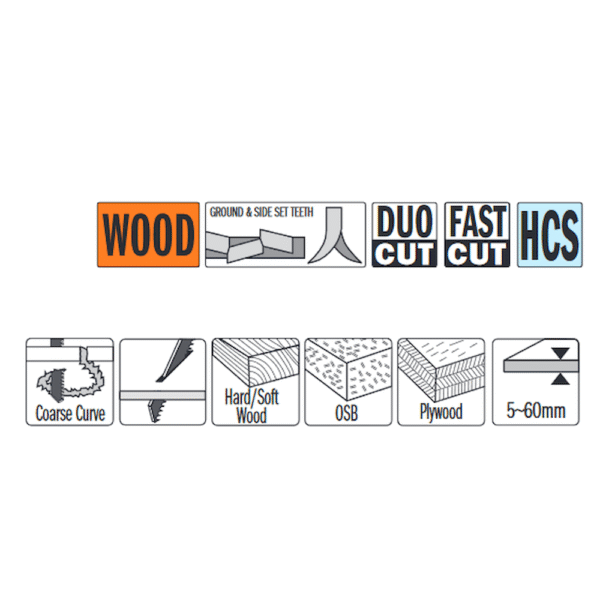 Stingsagarblöð Fas Cut 5st 100mm 5-60mm3