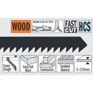 Stingsagarblöð fas cut 3st 180mm 5-135mm