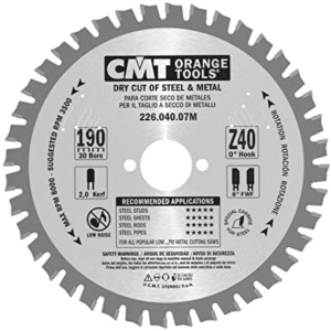 Sagarblað 190x30 Z40 Fyrir stál 1,6/2,0