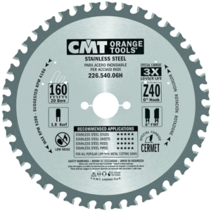 Sagarblað 160x20 Z40 fyrir ryðfrítt stál