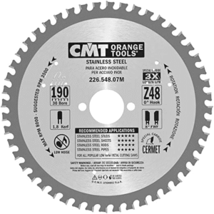 Sagarblað 190x30 Z48 fyrir ryðfrítt stál