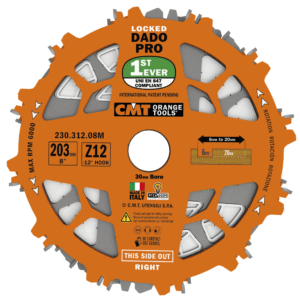 Dado sett D=203 B=30 Z=12 FTG+ATB+PTFE