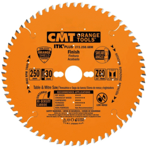 Sagarblað 250x30 Z60 Fine compound CMT