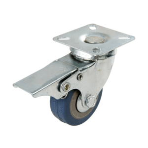 Gúmmíhjól 50mm  50kg- snúningur m-bremsu