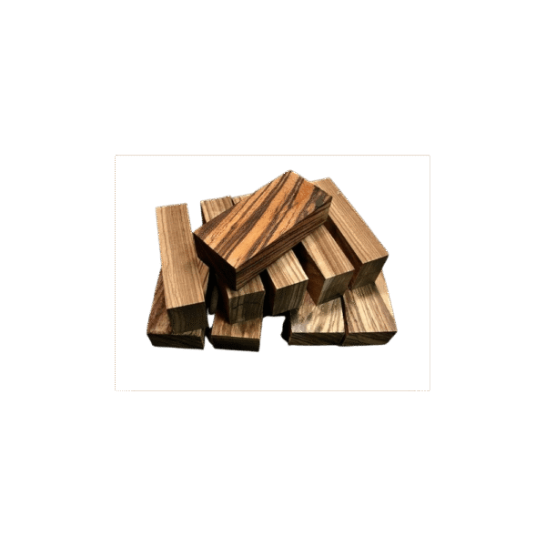 Viðarkubbur Zebrano 100mm x 50mm